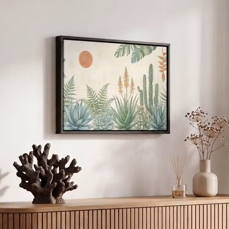 Canvas met lijst - Woestijn - Planten - Groen — 6