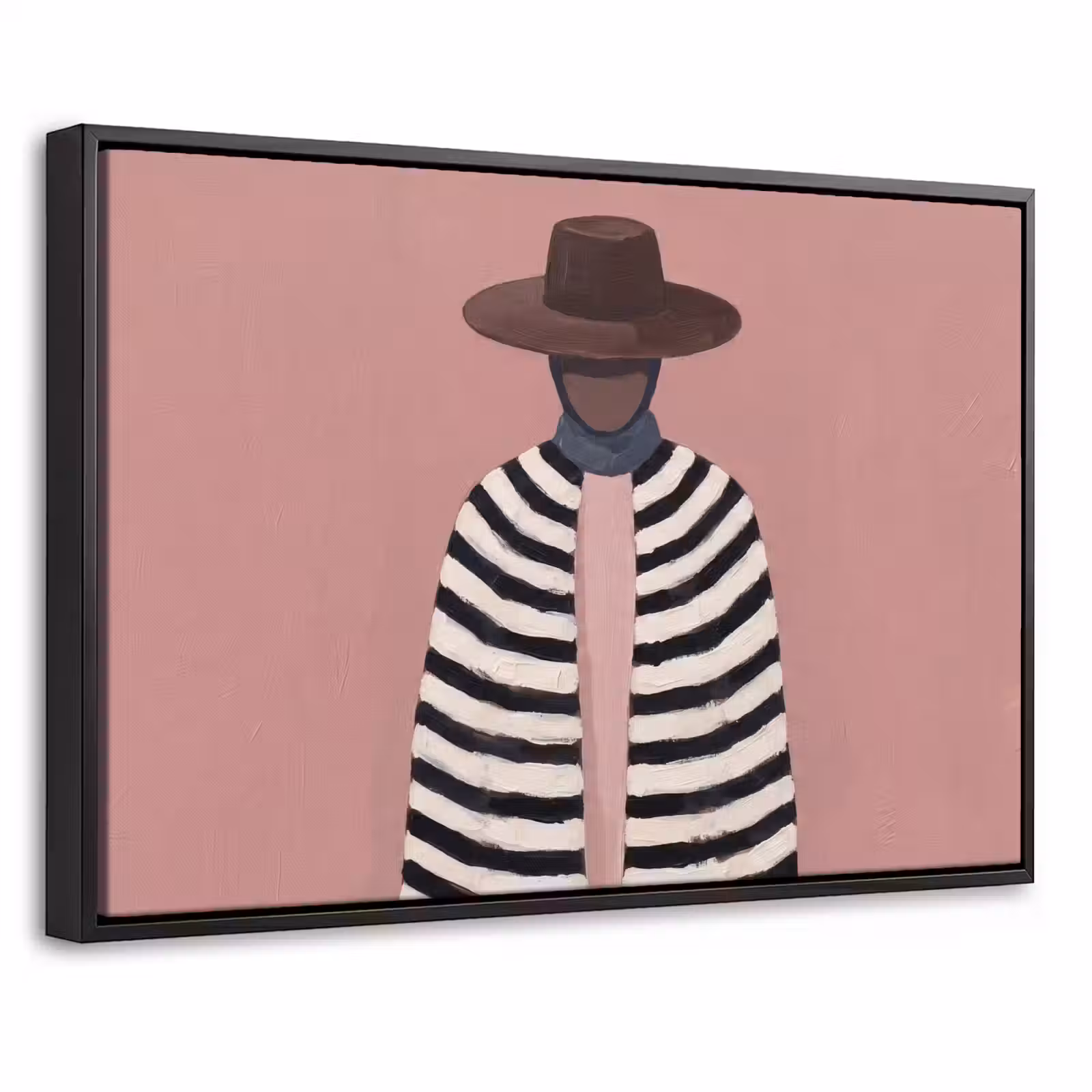 Canvas met lijst - Grafisch - Vrouw - Roze — 1
