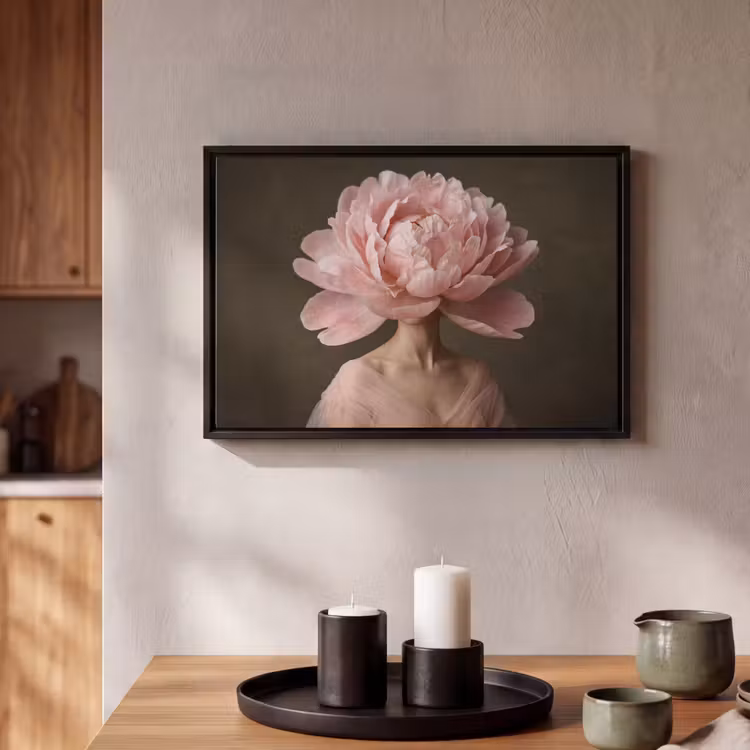 Canvas met lijst - Gezicht - Roos - Roze — 2