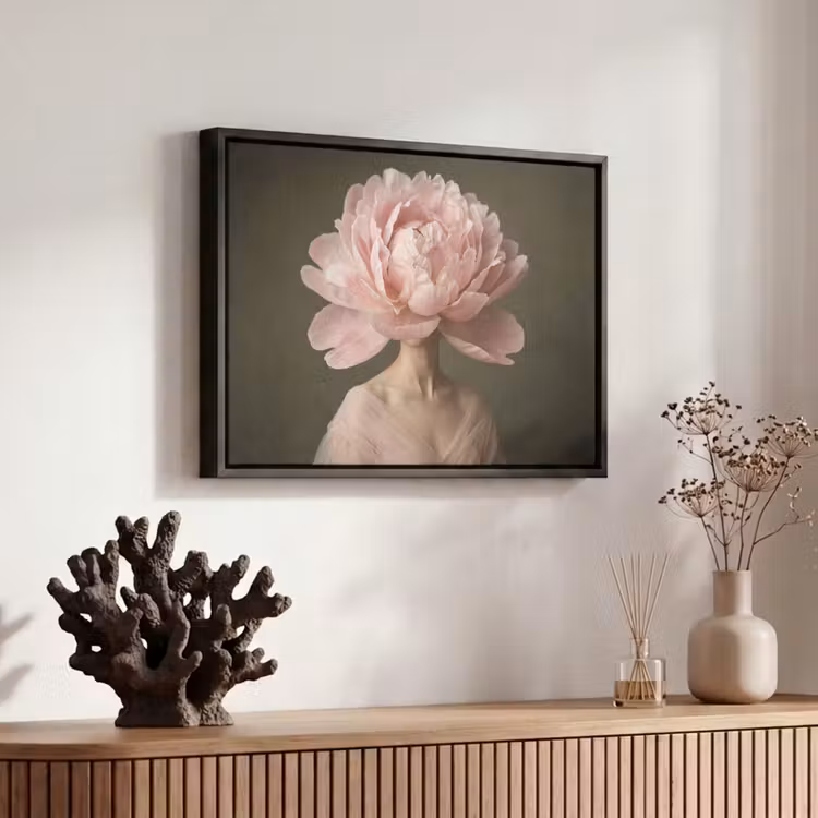 Canvas met lijst - Gezicht - Roos - Roze — 6