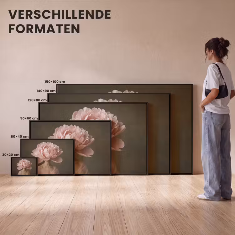 Canvas met lijst - Gezicht - Roos - Roze — 7