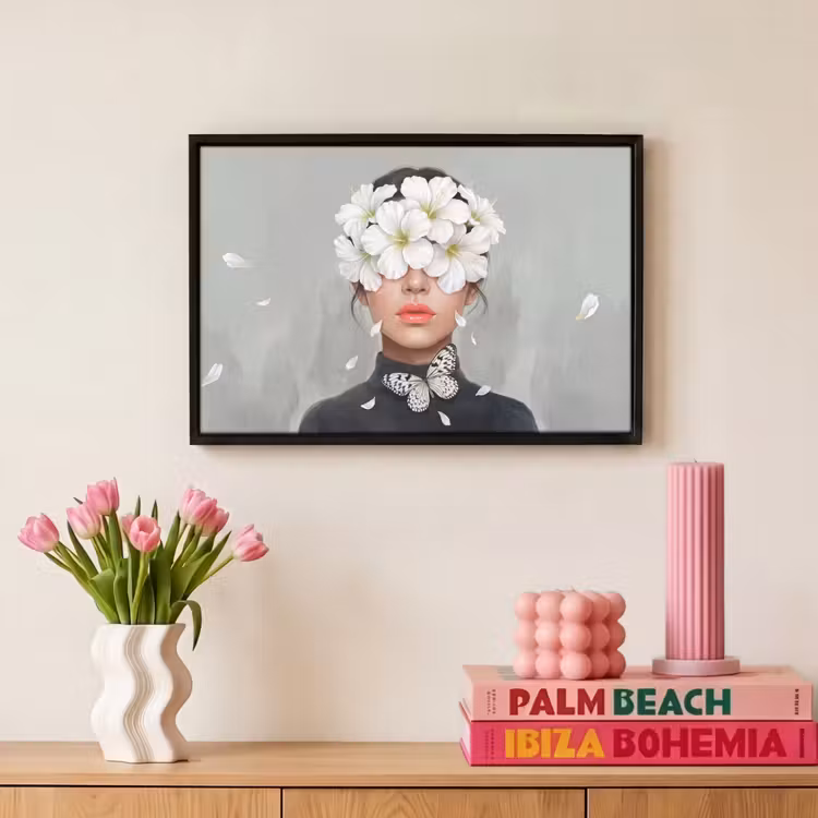 Canvas met lijst - Lelies - Portret - Wit — 8