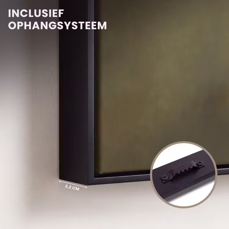 Canvas met lijst - Vos - Surrealistisch - Groen — 3