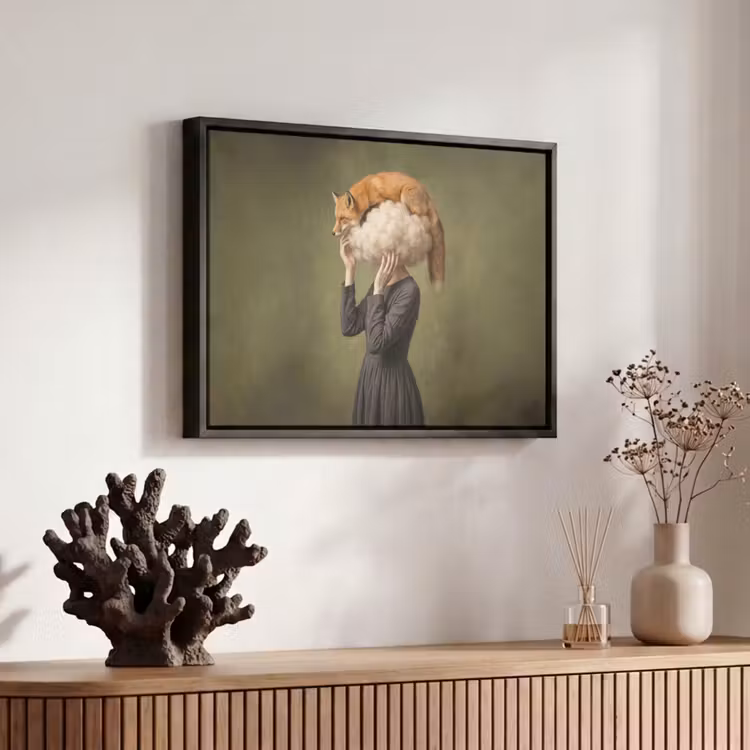 Canvas met lijst - Vos - Surrealistisch - Groen — 6