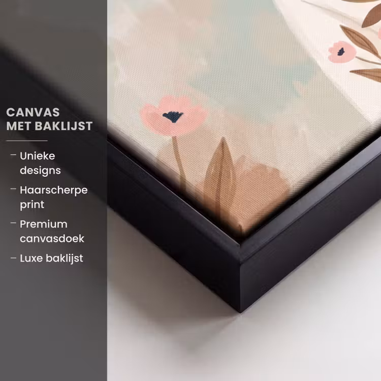 Canvas met lijst - Vrouw - Kimono - Pastel — 5