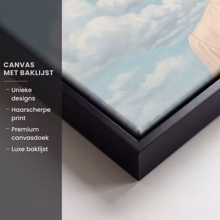 Canvas met lijst - Vrouw - Narcissen - Geel — 5