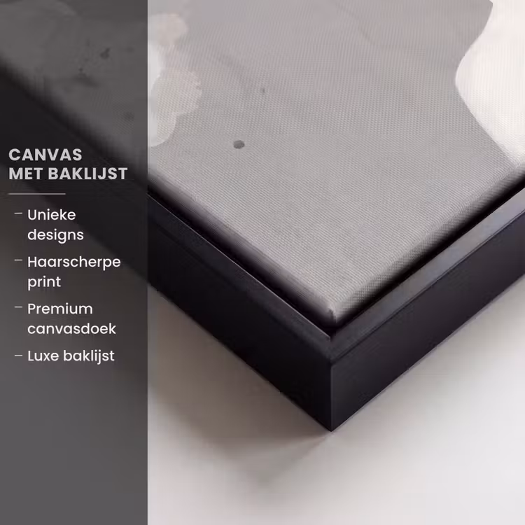 Canvas met lijst - Vrouw - Wolk - Grijs — 5