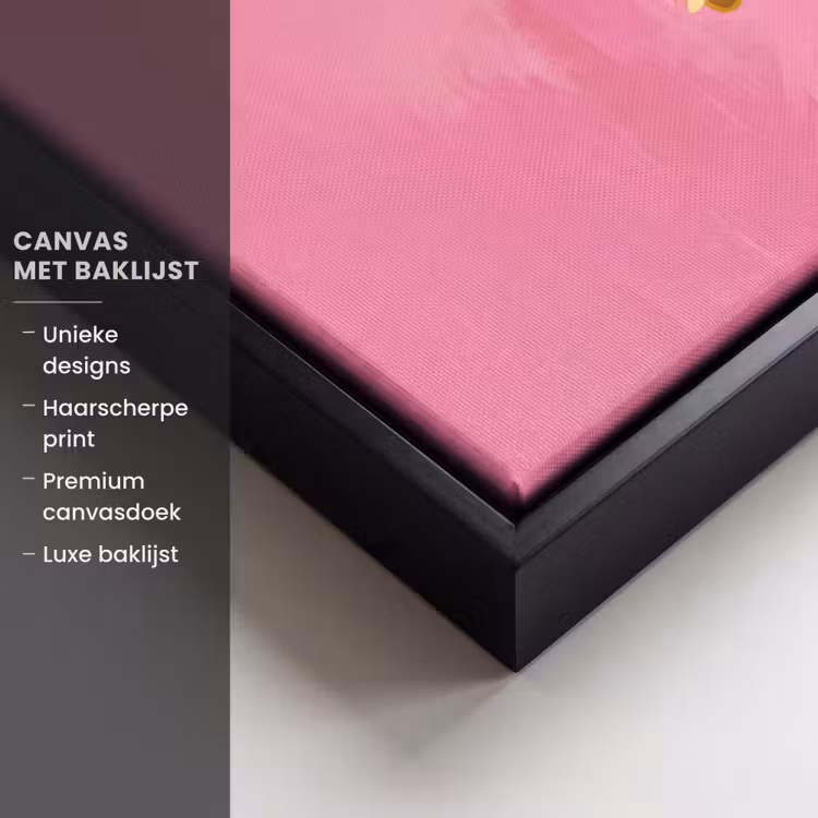 Canvas met lijst - Vrouwengezicht - Vlinders - Kleurrijk — 5