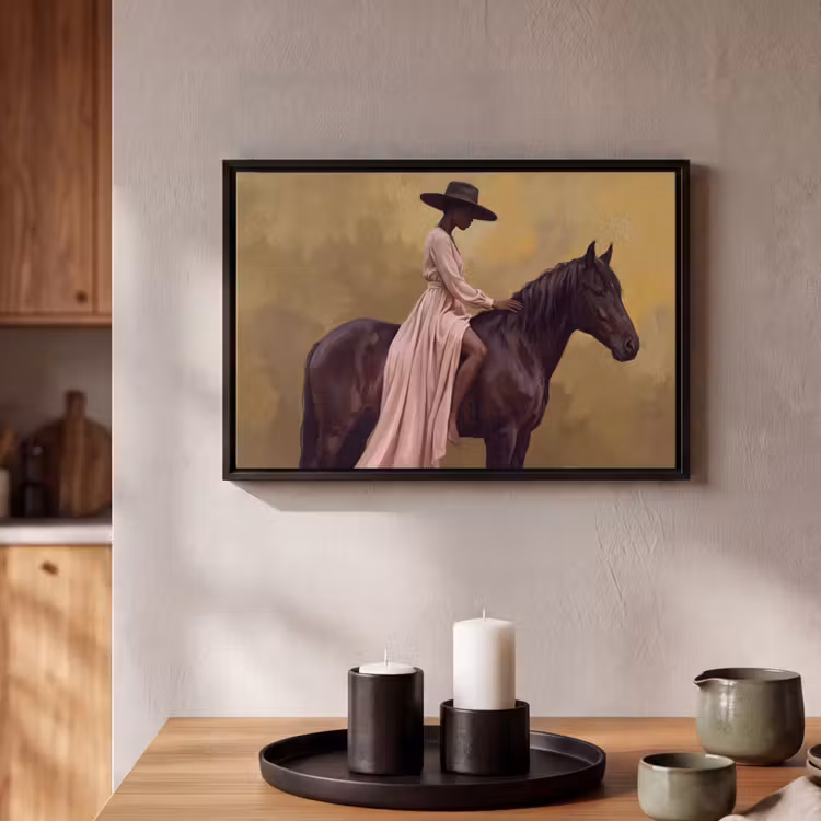Canvas met lijst - Paard - Klassiek - Oker — 2