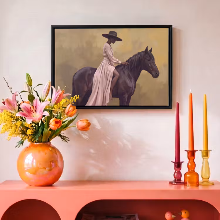 Canvas met lijst - Paard - Klassiek - Oker — 4