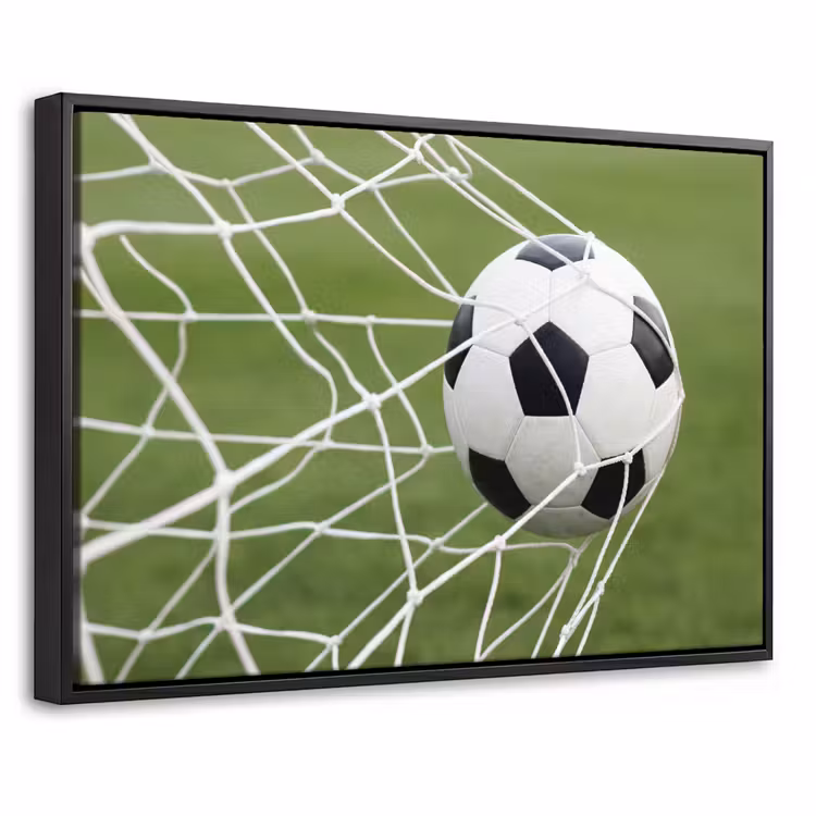 Canvas met lijst - Voetbal - Goal - Net - Sport — 1