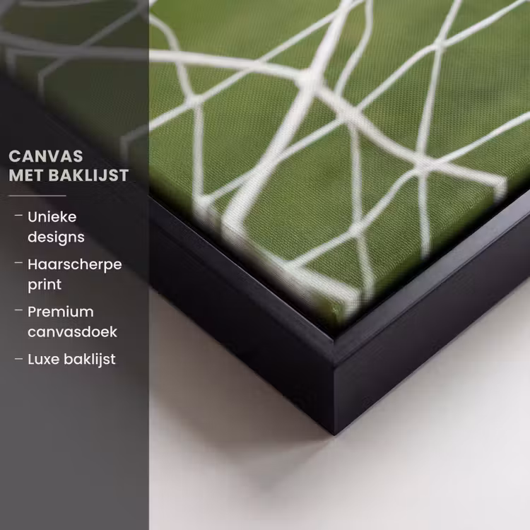 Canvas met lijst - Voetbal - Goal - Net - Sport — 5