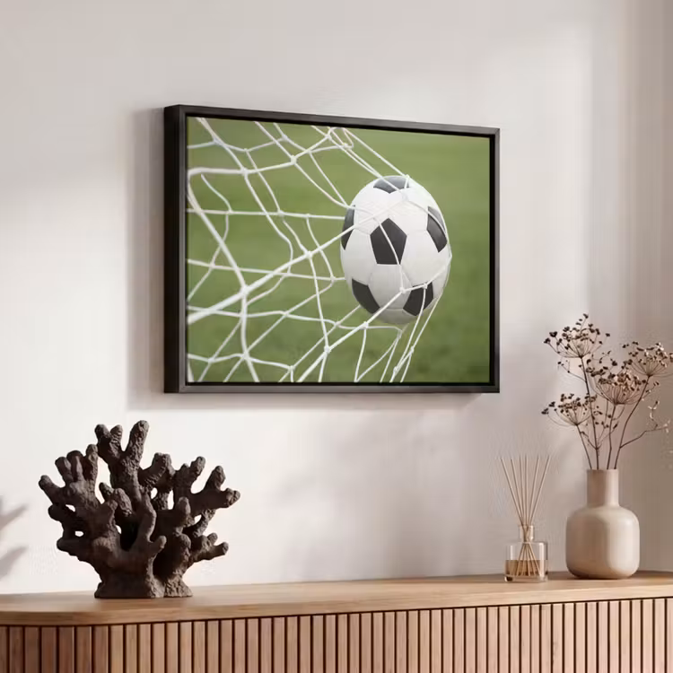Canvas met lijst - Voetbal - Goal - Net - Sport — 6