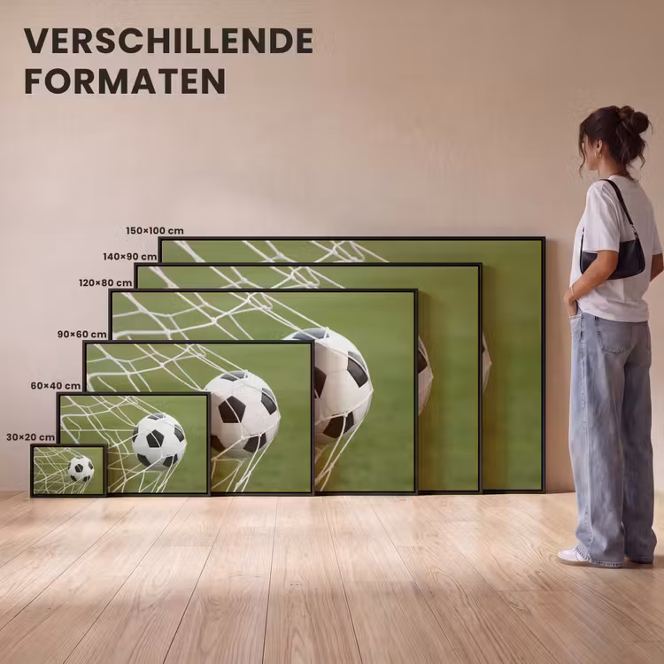 Canvas met lijst - Voetbal - Goal - Net - Sport — 7
