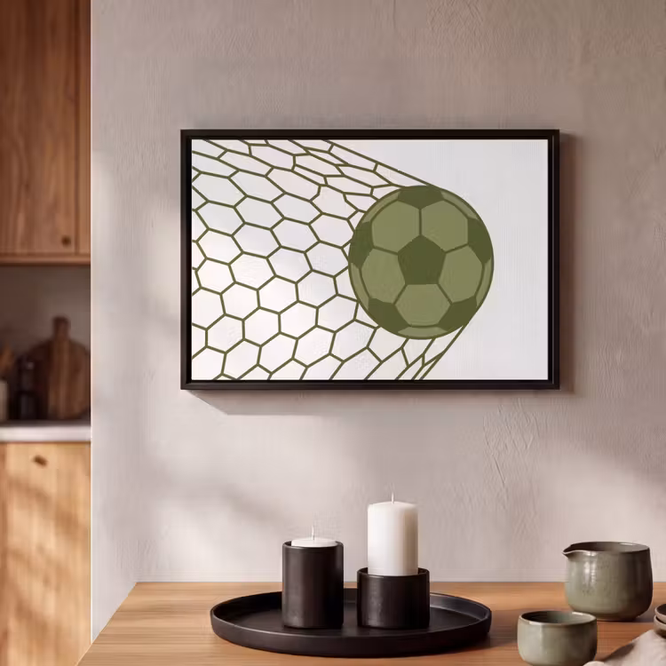 Canvas met lijst - Voetbal - Goal - Sport - Groen — 2