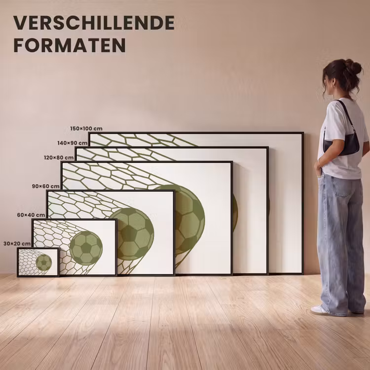 Canvas met lijst - Voetbal - Goal - Sport - Groen — 7