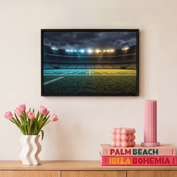 Canvas met lijst - Voetbal - Stadion - Nacht - Modern — 8