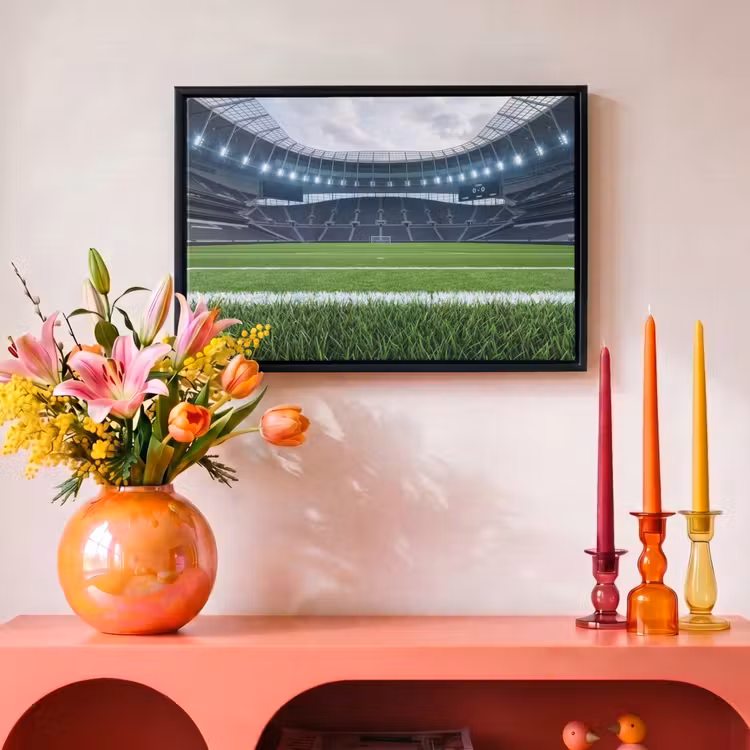 Canvas met lijst - Voetbal - Stadion - Sport - Groen — 4