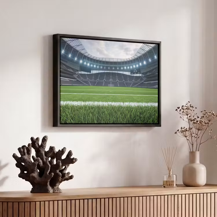 Canvas met lijst - Voetbal - Stadion - Sport - Groen — 6
