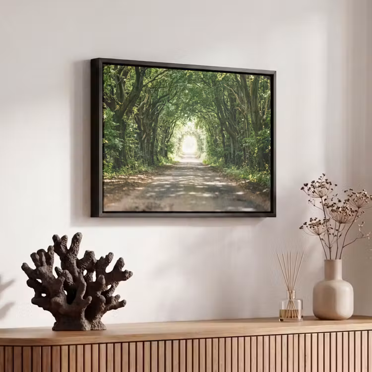 Canvas met lijst - Weg - Bomen - Natuur - Groen — 6