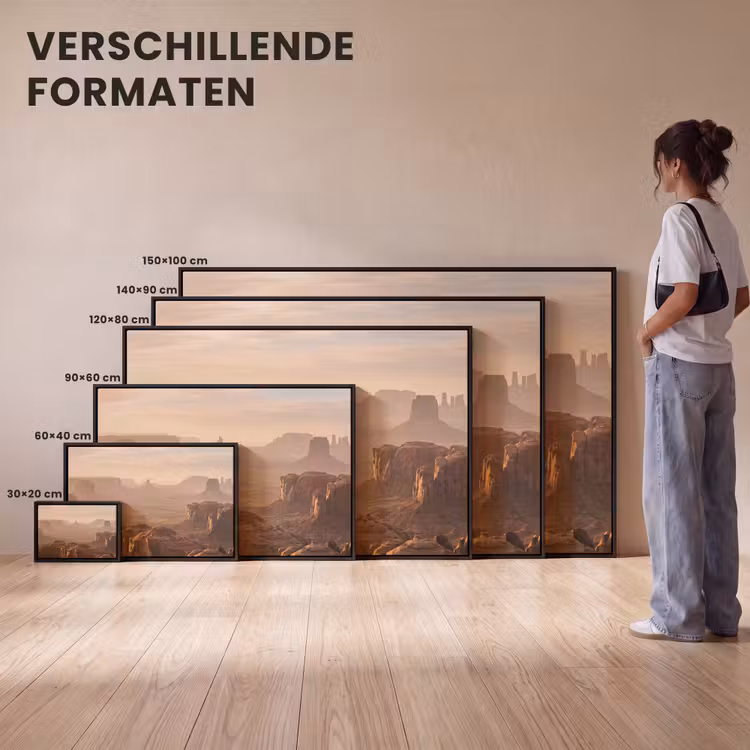 Canvas met lijst - Woestijn - Landschap - Natuur — 7