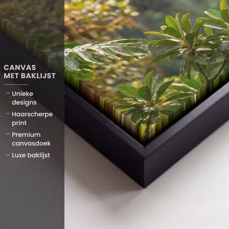Canvas met lijst - Ara - Jungle - Rood — 5