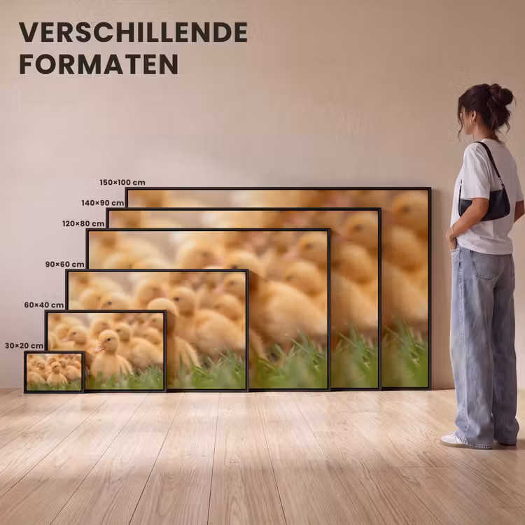 Canvas met lijst - Pijltje - Eend - Natuur - Geel — 7