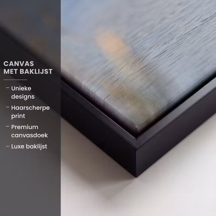 Canvas met lijst - Vogel - Steltloper - Water - Natuur — 5