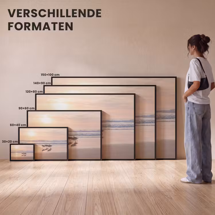 Canvas met lijst - Zee - Vogels - Strand — 7