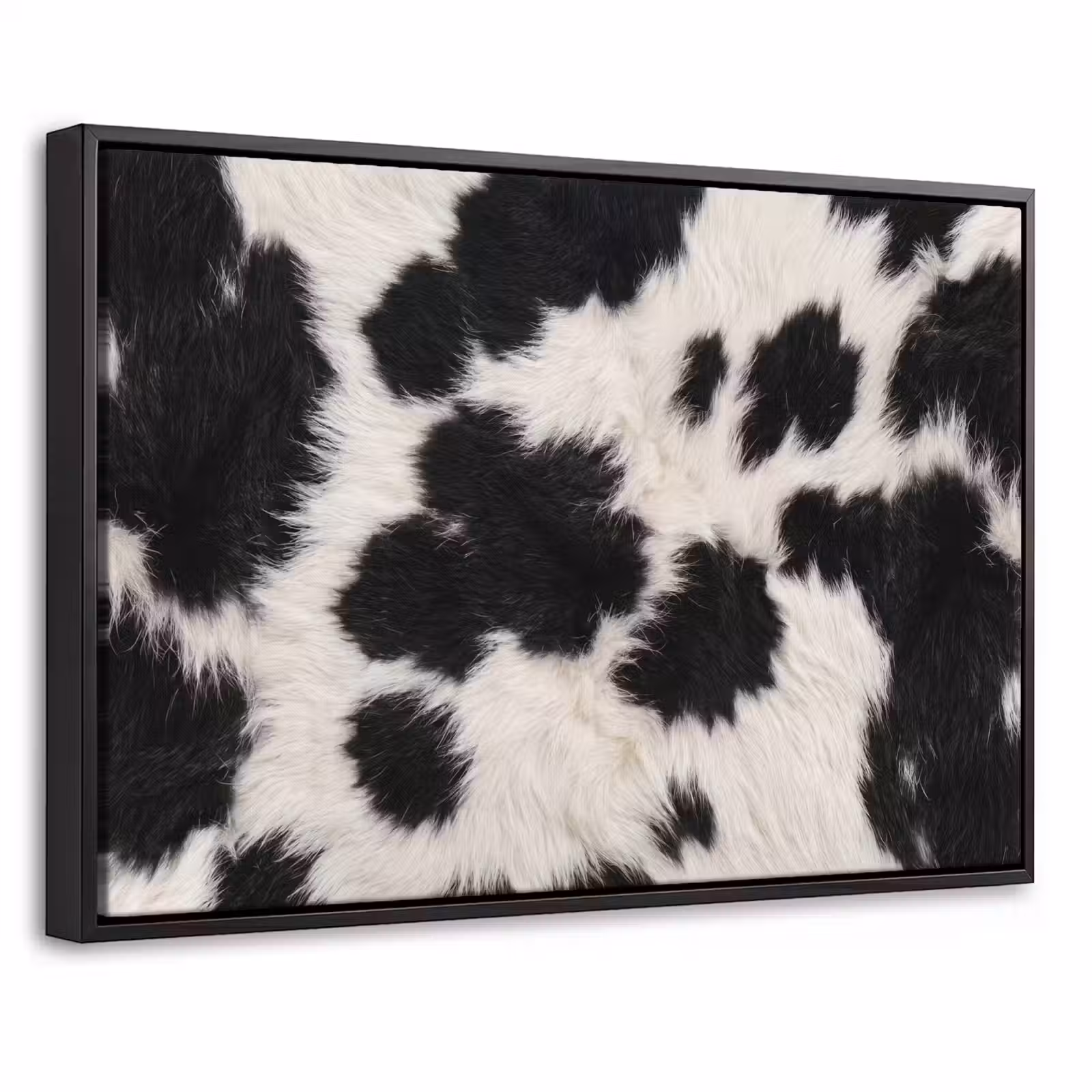Canvas met lijst - Bont - Textuur - Zwart - Wit — 1