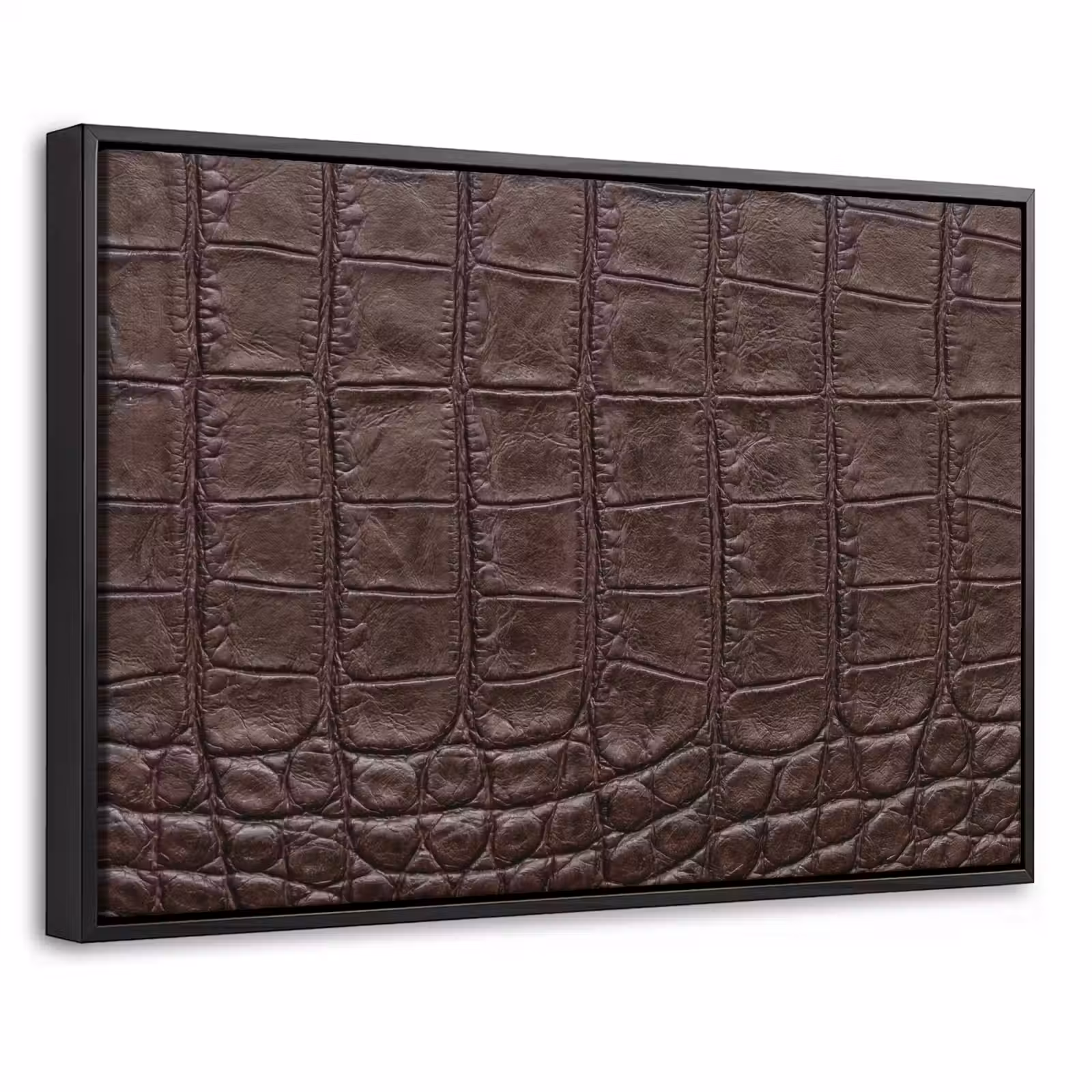 Canvas met lijst - Krokodil - Leer - Bruin — 1