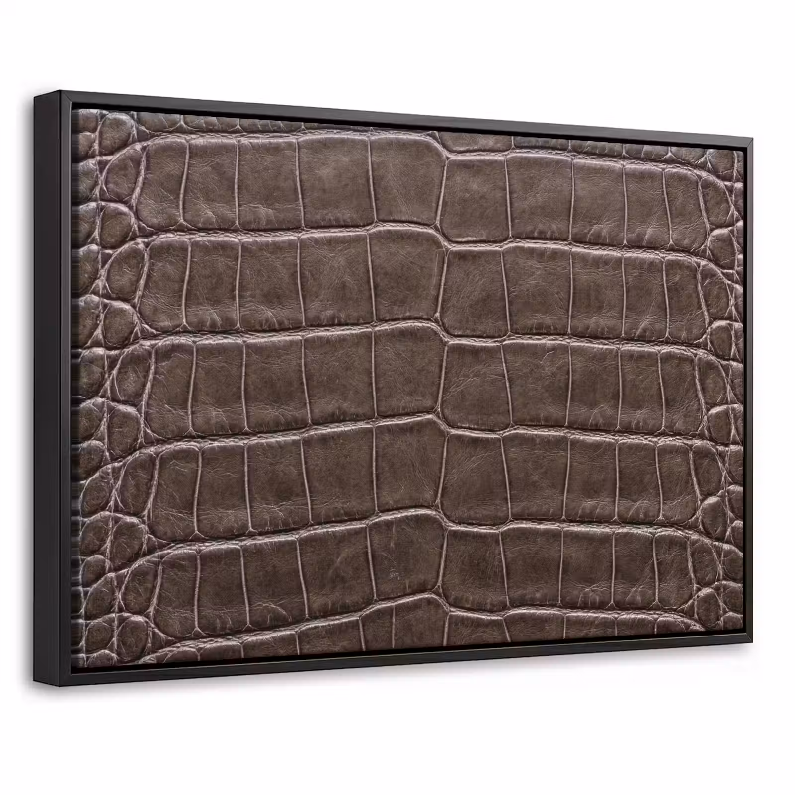 Canvas met lijst - Leer - Krokodil - Mat — 1