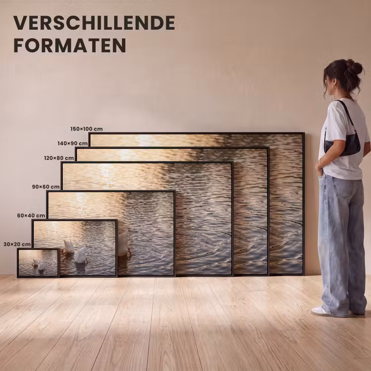 Canvas met lijst - Eenden - Water - Natuur — 7