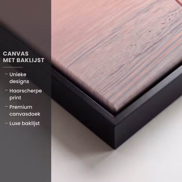 Canvas met lijst - Flamingo - Water - Roze — 5