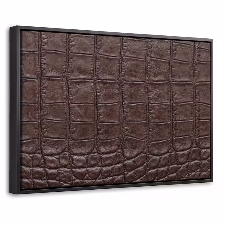 Canvas met lijst - Krokodil - Leer - Bruin — 1