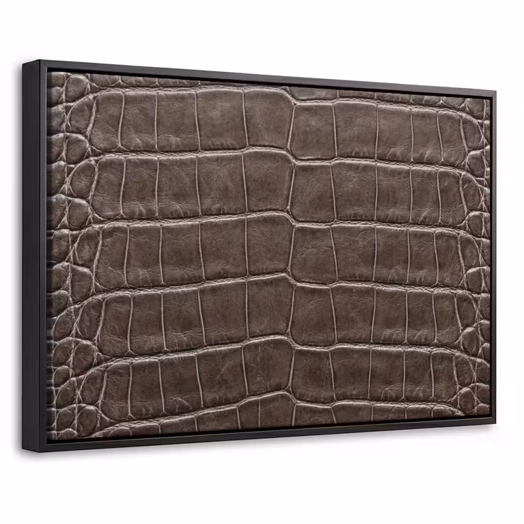 Canvas met lijst - Leer - Krokodil - Mat — 1