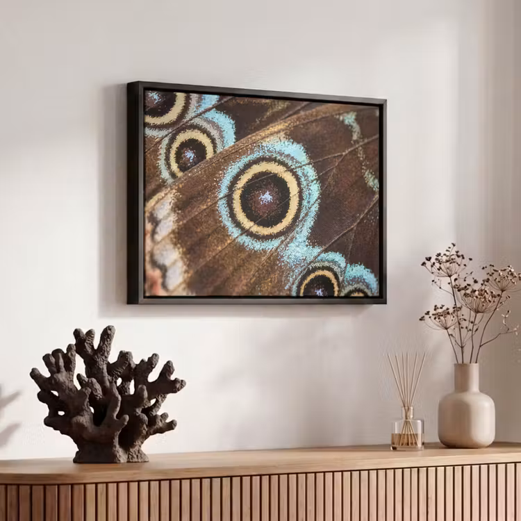 Canvas met lijst - Vleugels - Vlinder - Blauw — 6