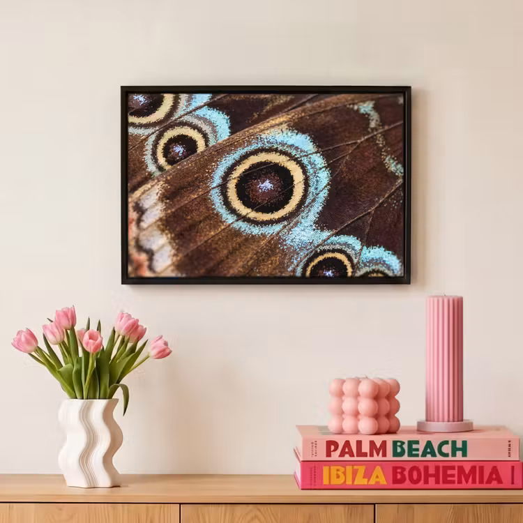Canvas met lijst - Vleugels - Vlinder - Blauw — 8