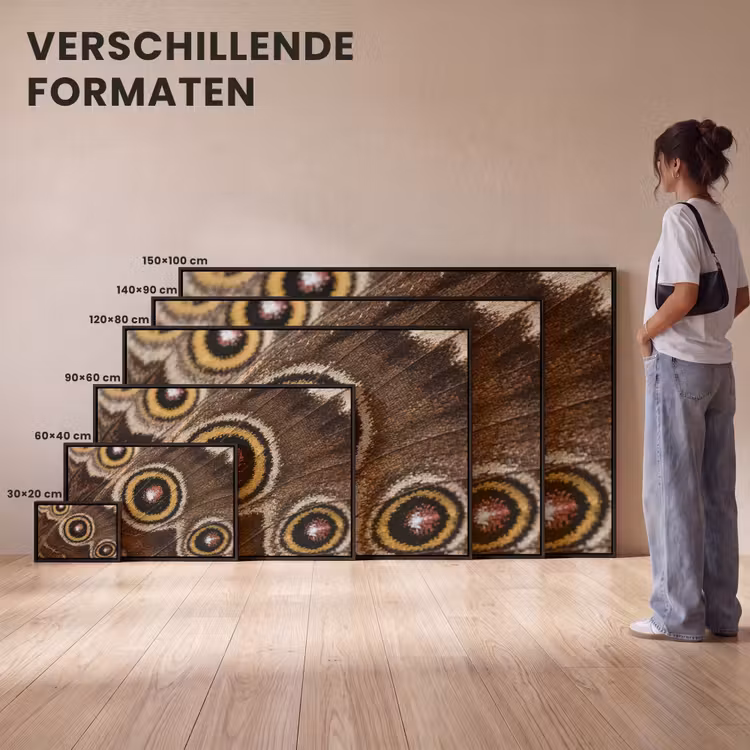 Canvas met lijst - Vlinder - Vleugel - Abstract — 7