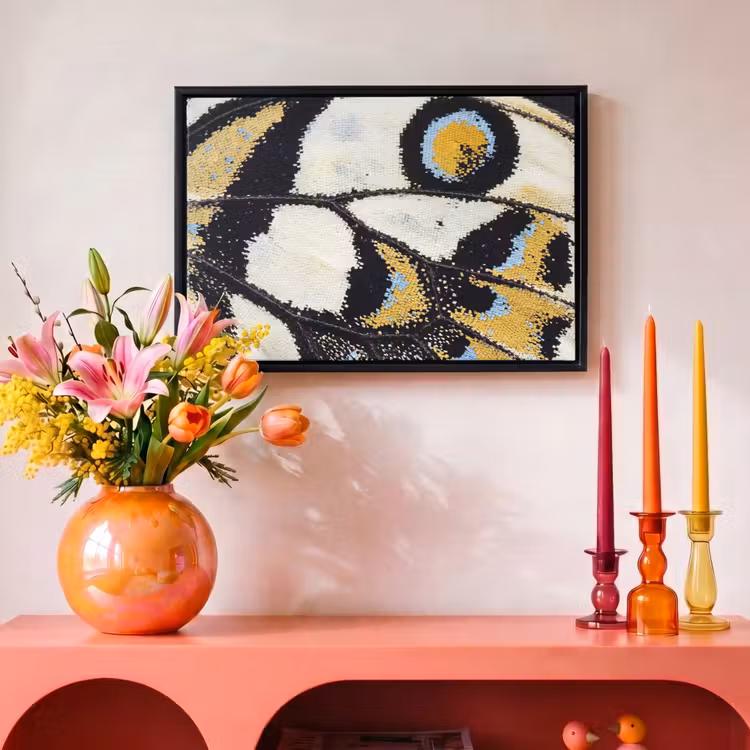 Canvas met lijst - Vlinder - Vleugel - Geel — 4