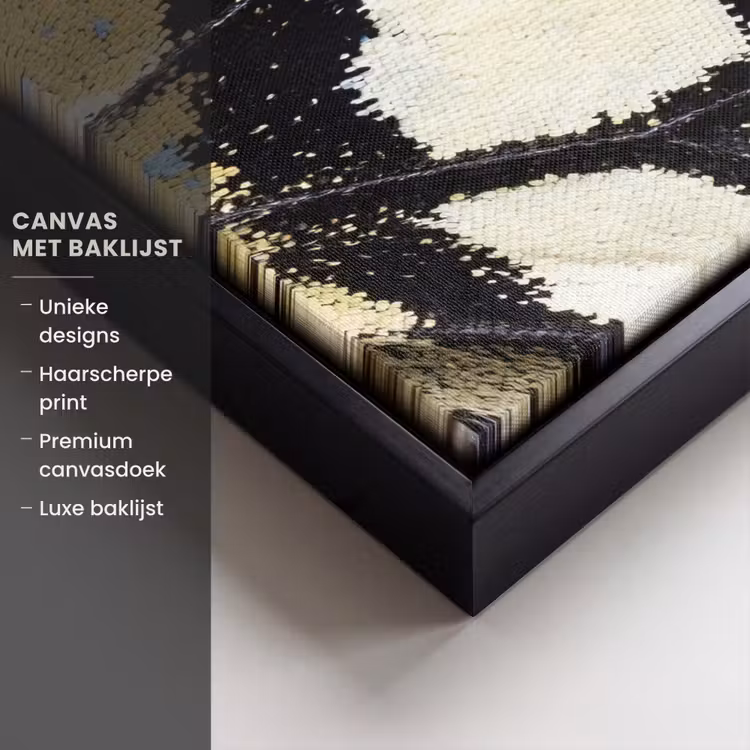 Canvas met lijst - Vlinder - Vleugel - Geel — 5