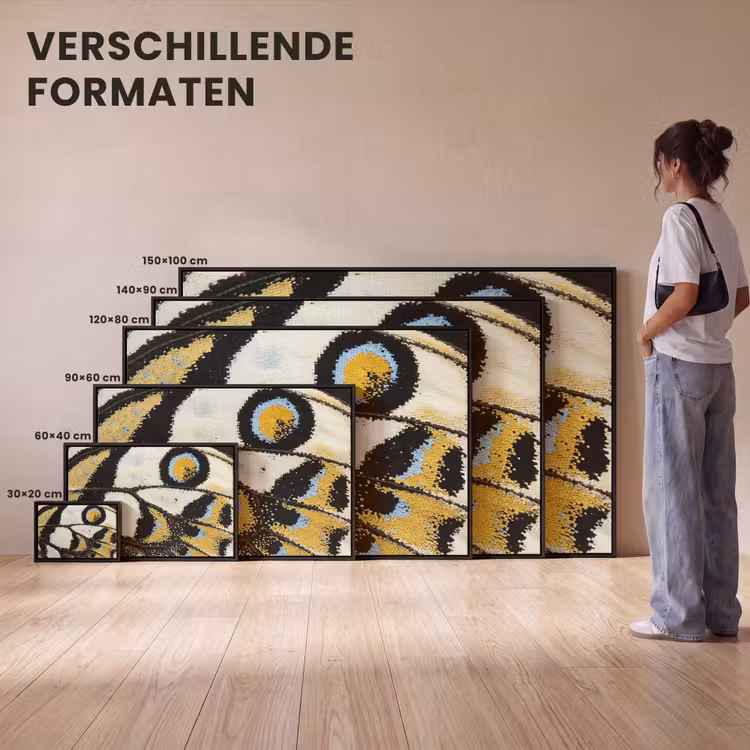 Canvas met lijst - Vlinder - Vleugel - Geel — 7