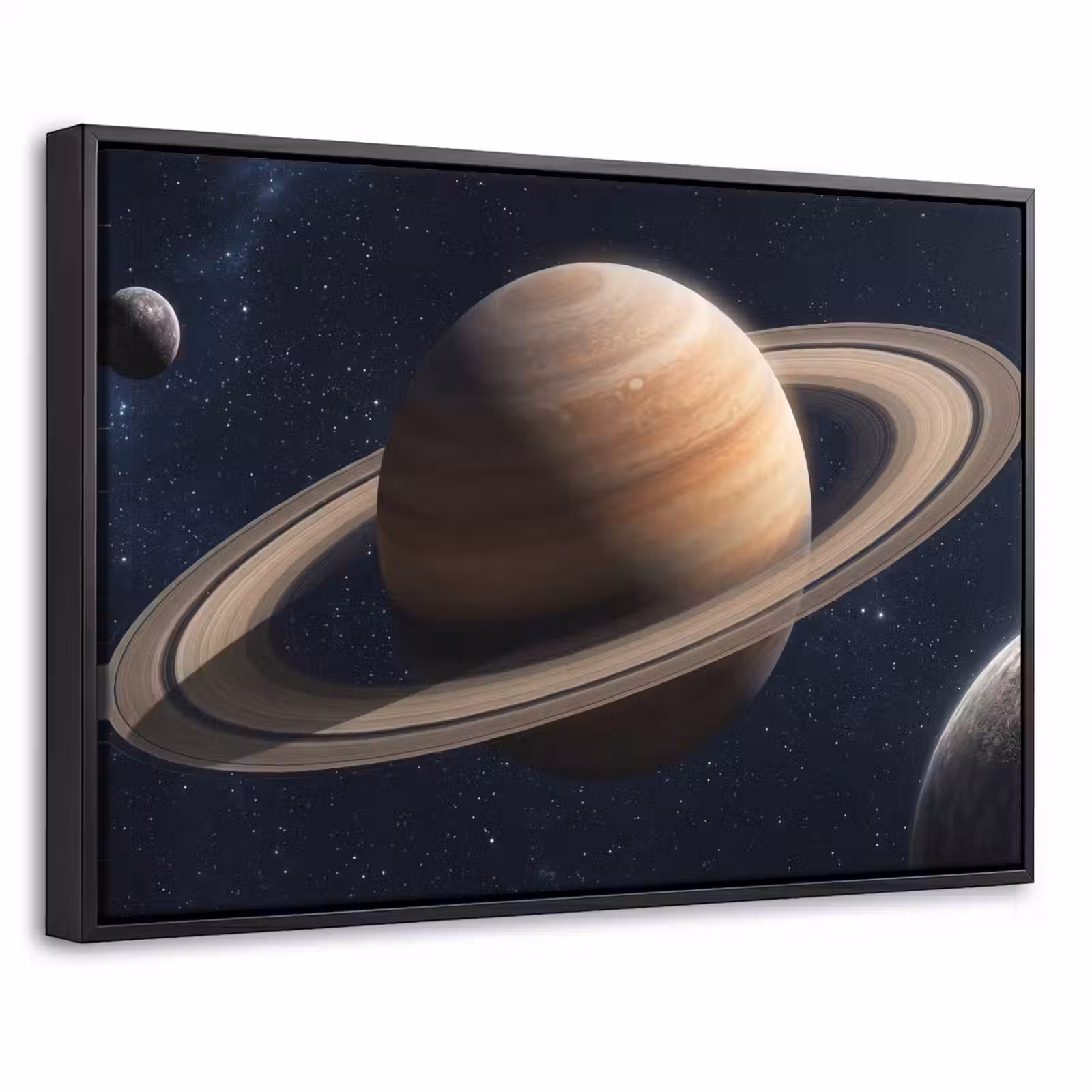 Canvas met lijst - Planeten - Saturnus - Ruimte — 1