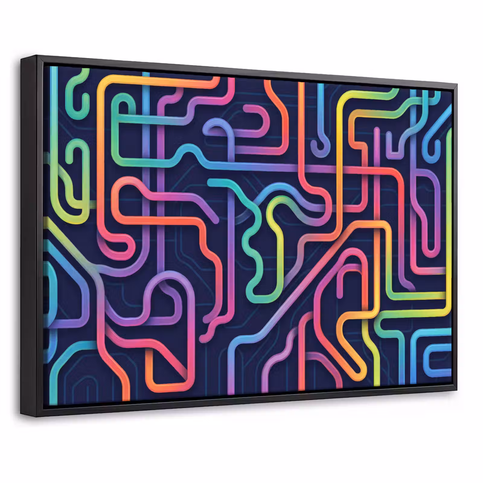 Canvas met lijst - Retro - Abstract - Neon — 1