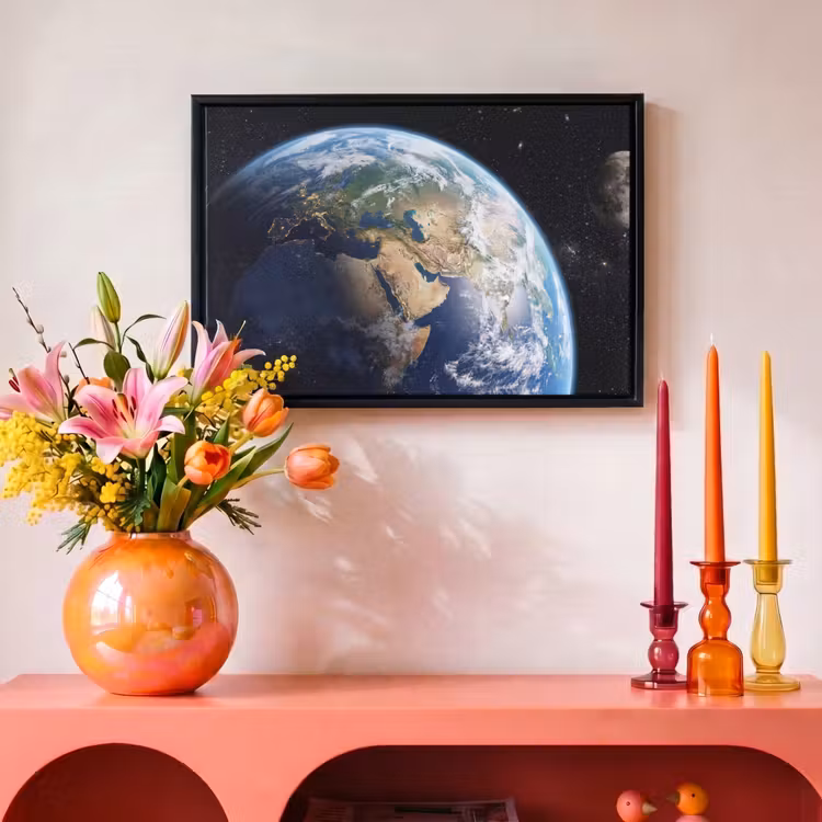 Canvas met lijst - Aarde - Ruimte - Blauw - Groen — 4