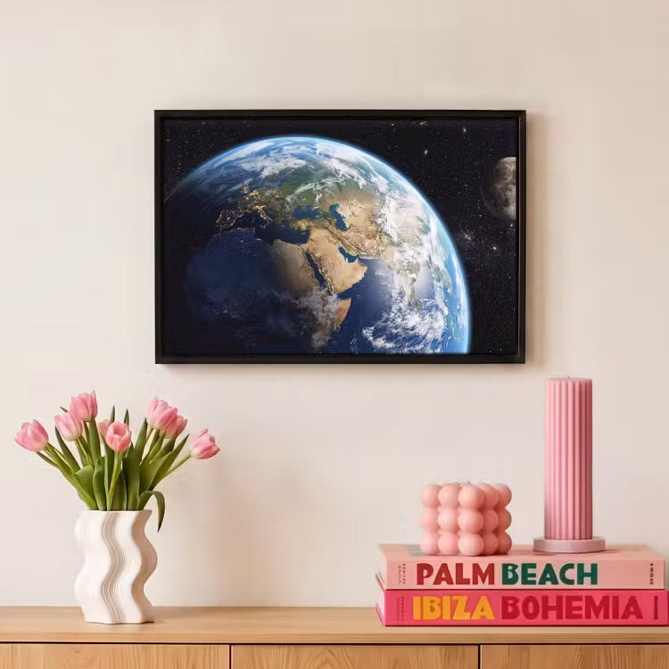 Canvas met lijst - Aarde - Ruimte - Blauw - Groen — 8