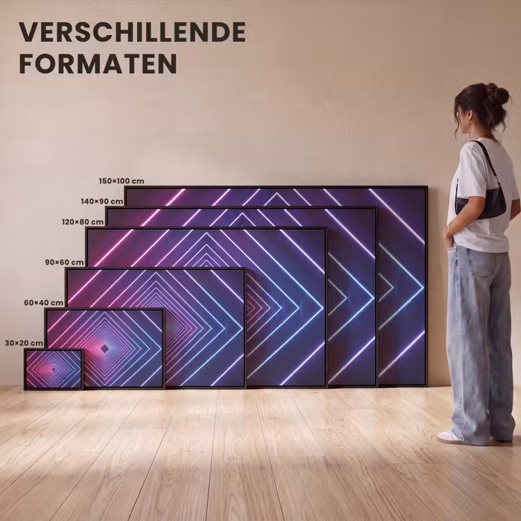 Canvas met lijst - Driedimensionaal - Tunnel - Ruimte — 7