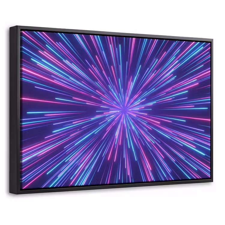 Canvas met lijst - Dynamisch - Ruimte - Kleurrijk — 1