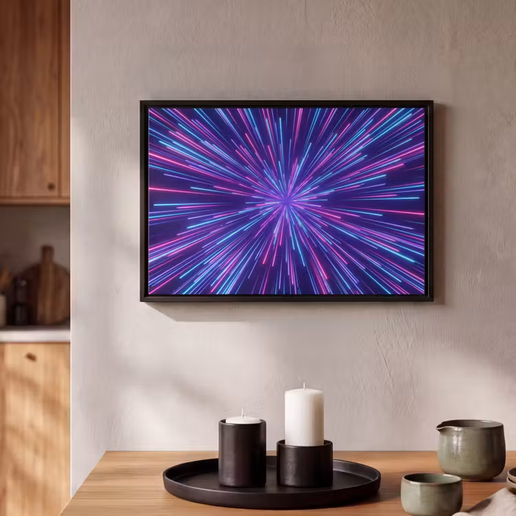 Canvas met lijst - Dynamisch - Ruimte - Kleurrijk — 2