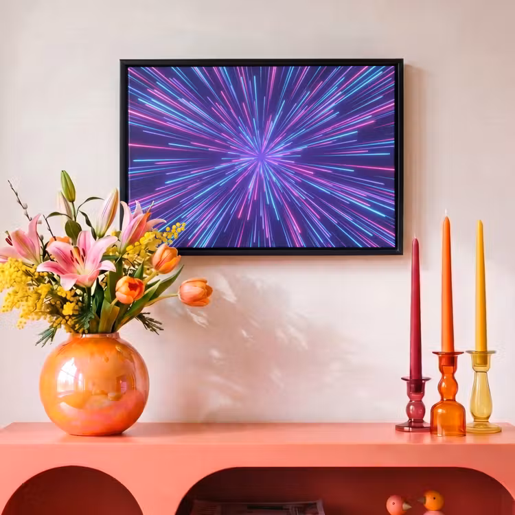 Canvas met lijst - Dynamisch - Ruimte - Kleurrijk — 4